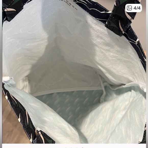 Tory Burch Black and Colorful Geometric Canvas Tote - Picture 4 of 4